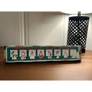 Vintage Commodore Japan Set of 8 Porcelain Christmas Card Place Settings